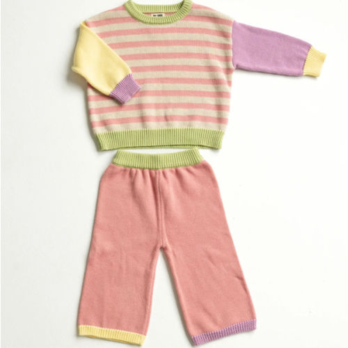Colour Block Knitted Set - Sherbert&nbsp;-&nbsp;BY GEE