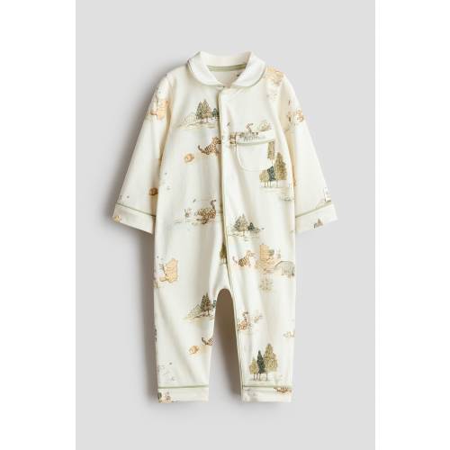 PRINTED COTTON PAJAMA JUMPSUIT