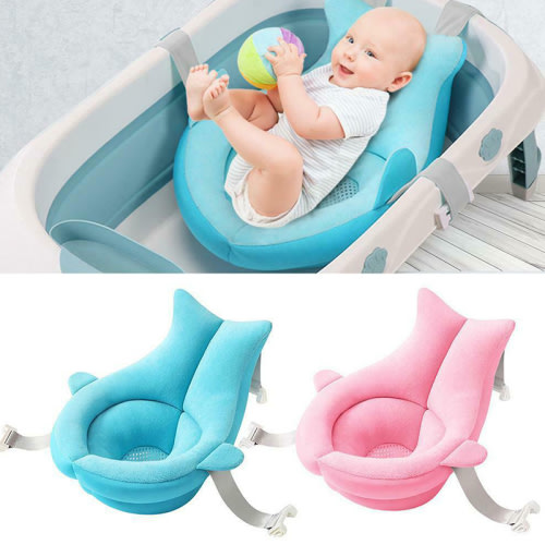 Baby Bath Tub Pad Shower Newborn Kids Bath Seat Non-Slip Bathtub Pad Cushion