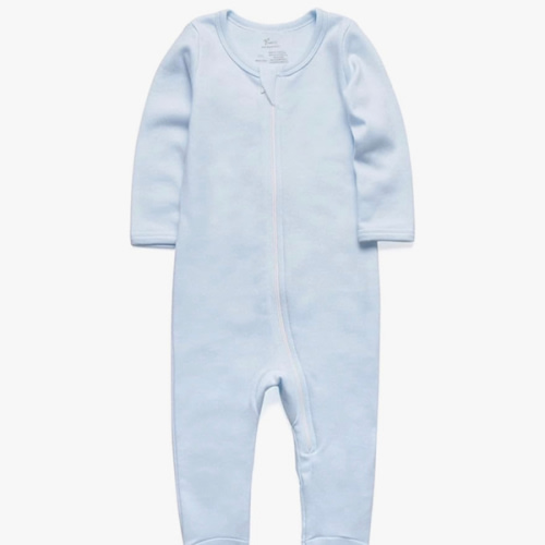 O2 BABY Baby Boys Girls Organic Cotton Zip-Front Sleeper Pajamas, Footed Sleep 'n Play