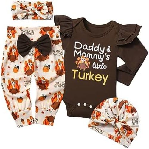 Infant Newborn Baby Girl Clothes Baby Girl Outfits For All Seasons Long Sleeve Snap Romper Pant Sets With Headband