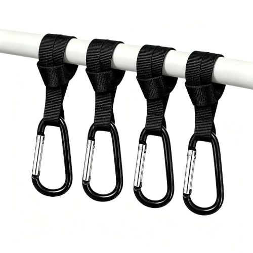 4 Pack Stroller Hooks, Universal Clips for Baby Strollers