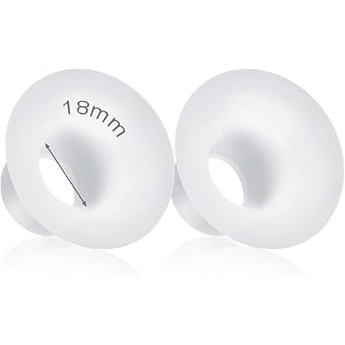 18mm Silicone Flange Inserts Compatible with Medela/for Spectra S1 S2 / Elvie / S18 S21 / Momcozy S9 S12/ TSRETE 24mm Breast Pump Shields or Freemie 25mm; Reduce Nipple Tunnel Down to 18mm