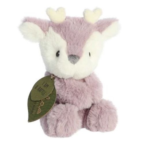 ebba Small Fawn Rattle Eco ebba Eco-Friendly Baby Stuffed Animal Purple 6"