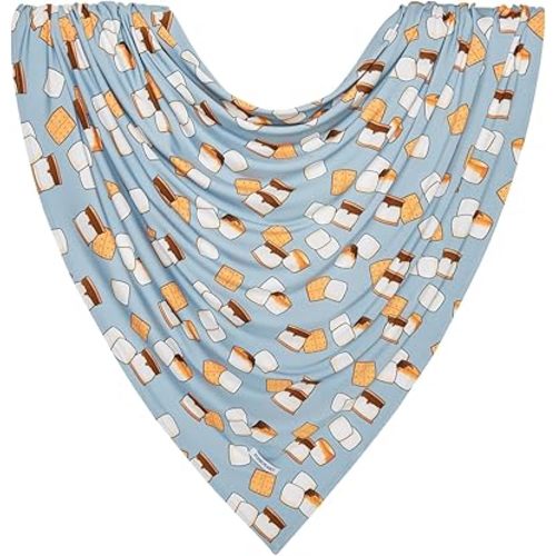 Posh Peanut Baby Swaddle Blanket & Beanie - Matching Newborn Swaddle Set, Doubles As Receiving Blanket or Nursing Cover (Marshal)