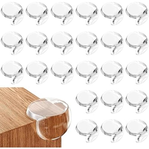 24 Pack Baby Safety Corner Protectors for Kids, Baby Proofing Edge Guards Child Safety Corner Guards Table Corner Protectors for Furniture Against Sharp Corners (Ball-Shaped)