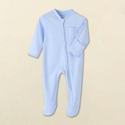 Cowsor Organic Cotton Baby Footie Pajamas Newborn Soft Zip Sleeper