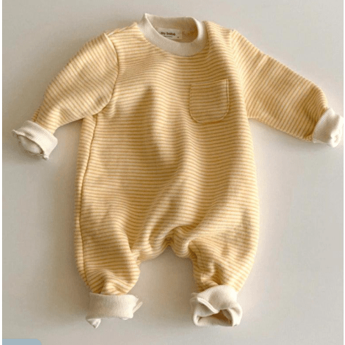 Striped Round Neck Onesie – Teeny Mini Me