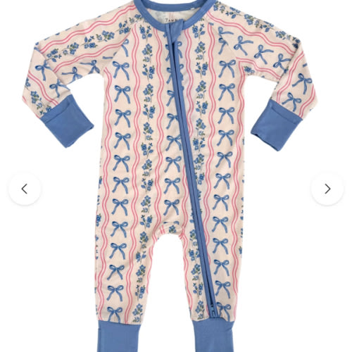 Amelia Bow Zipper Romper – In my Jammers