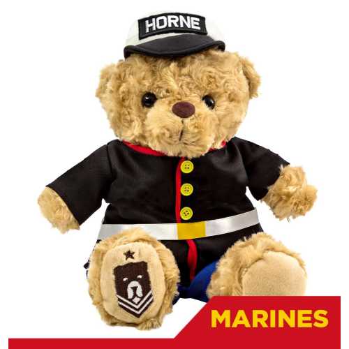 Personalized Marine Teddy Bear Dress Blues