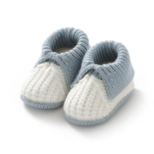 Neiwech Baby Booties Newborn Infant Sock Shoes Knit Crochet Soft Cozy Warm Boots for Boys Girls