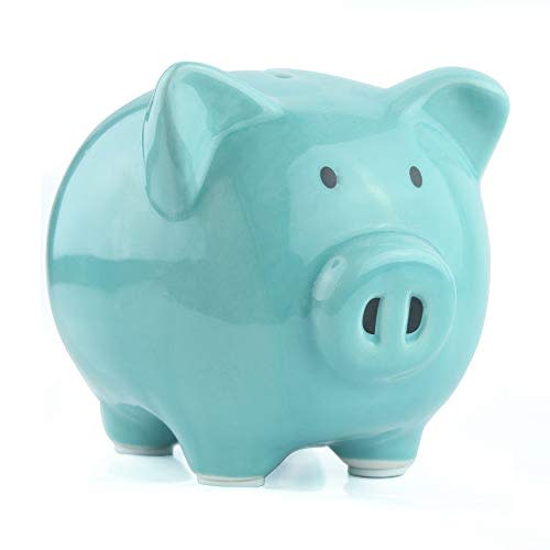 Blue Piggy Banks, Piggy Bank for Girls Boys Kids A New for White Piggy Bank for Boys,Girls,Kids,Adult Coin Bank