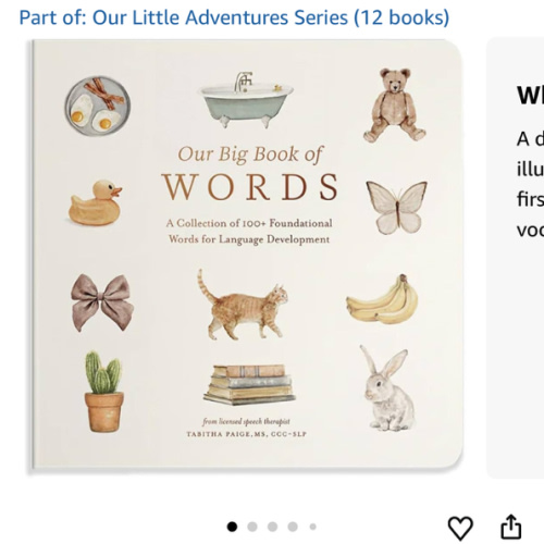 Our Big Book of First Words: A Collection of 100+ Foundational Words for Language Development (Tabitha Paige Children's Book Series)