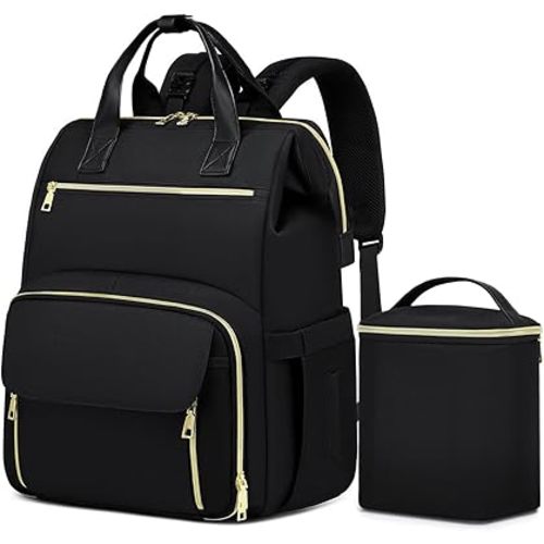 RUCYEN Breast Pump Backpack, Large Backpack Compatible for Spectra S1, S2 Medela for Mom, Water Resistant 15.6 inch Laptop Bag for Work Travel 2 Pack