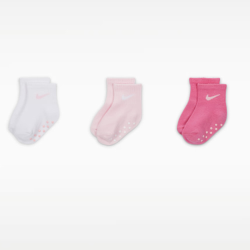 Nike Baby Core Swoosh Gripper Socks (3 Pairs). Nike.com