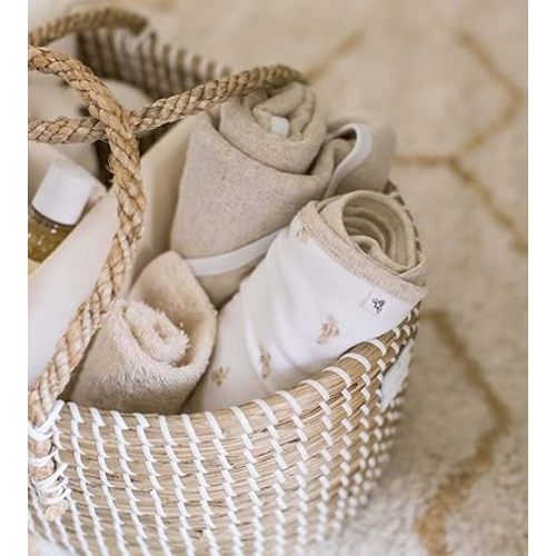 Burt's Bees Baby Hooded Towels, Absorbent Knit Terry, Super Soft Single Ply, 100% Organic Cotton