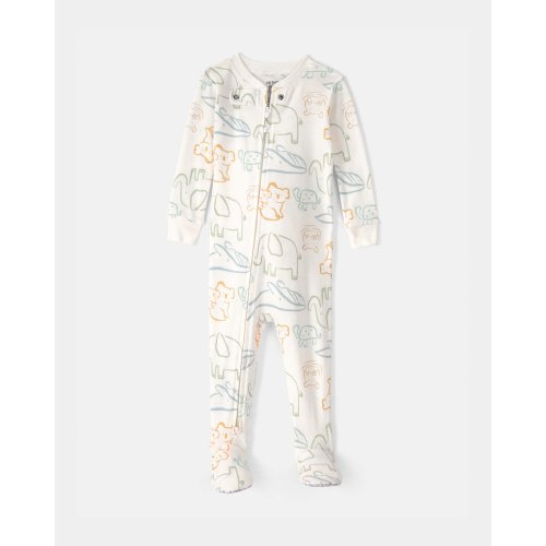 Baby Elephant 100% Cotton Snug Fit 1-Piece Pajama - Ivory | Carter's