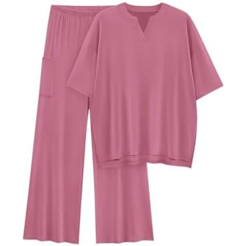 KIRUNDO Two Piece Sets for Women 2026 Summer Lounge Set