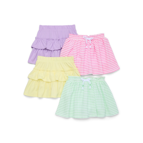 Garanimals Toddler Girls Fashion Skorts, 4-Pack, Sizes 18M-5T