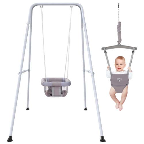 G TALECO GEAR 2-in-1 Baby Jumper and Swing, Indoor Outdoor, 6-24 Mo