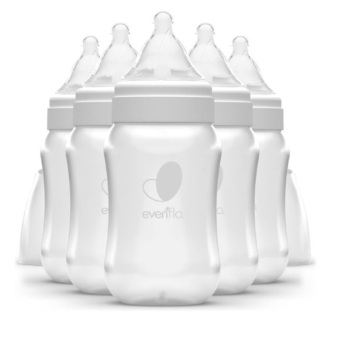 Evenflo Feeding Premium Proflo Venting Balance Plus Wide Neck Baby, Newborn and Infant Bottles - Helps Reduce Colic - 9 Ounce (Pack of 6)