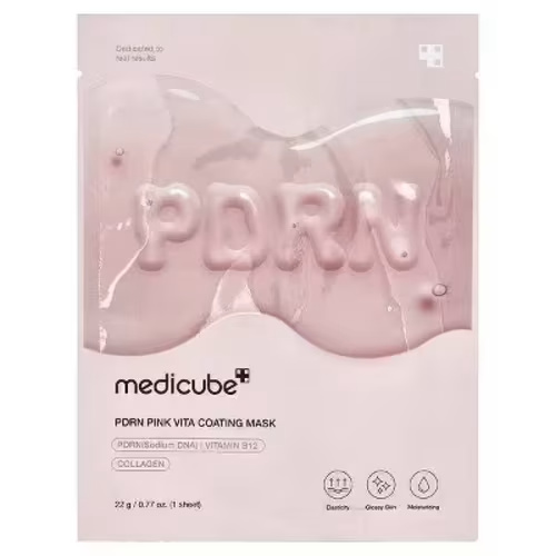 medicube PDRN Pink Vita Coating Face Mask Korean Skincare - 0.77oz