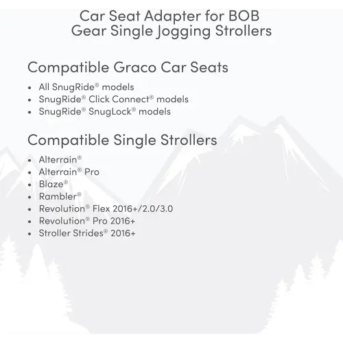 BOB Gear® Single Jogging Stroller Adapter for Graco® Infant Car Seats