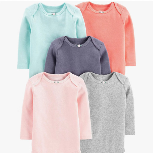 Simple Joys by Carter's Baby Girls 5-pack Long-sleeve Bodysuit