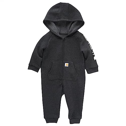 Carhartt baby-boys Long-sleeve Hooded Zip-up Footless Jumpsuit One-piece Hoodie