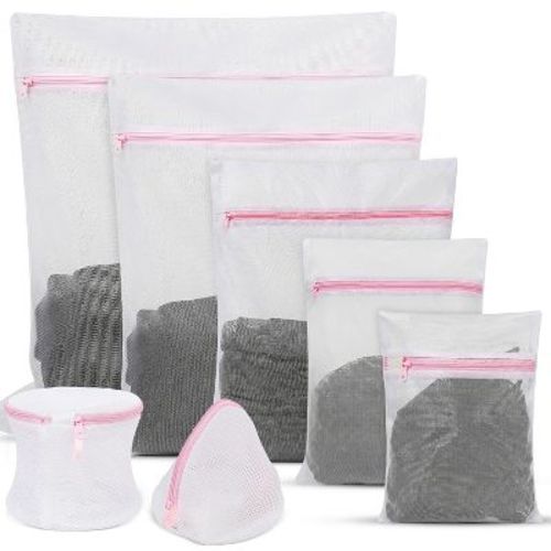 Garnen 7pc Mesh Laundry Bags for Washing, Travel Laundry Bags Mesh Wash Bags, Mesh Laundry Bags for Delicates, Lingerie Bags Washing Machine for Bras