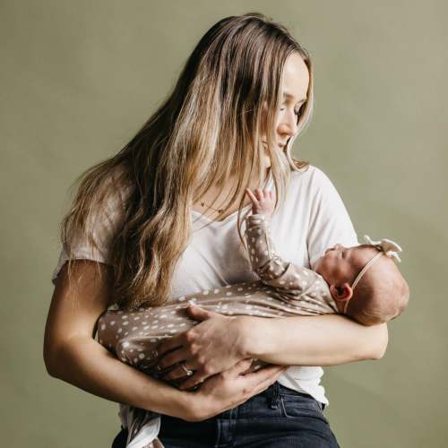 Newborn Knotted Gown - Fawn