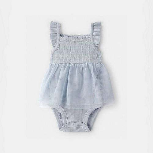 Carter's Baby Girls Sleeveless Romper, Color: Blue - JCPenney