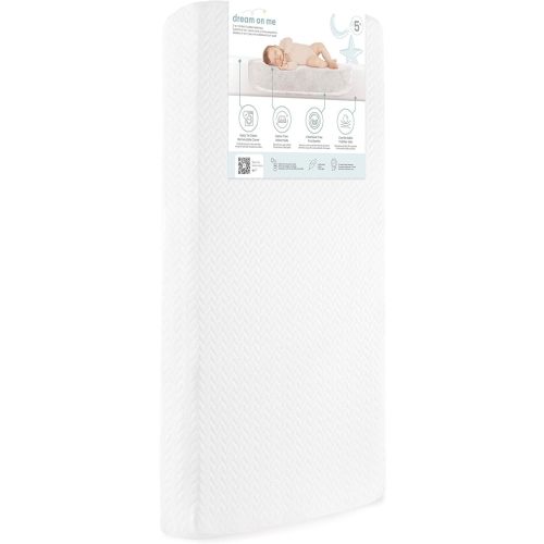 Dream On Me Premium 2-in-1 Baby Zzz Crib & Toddler Mattress, Made in USA