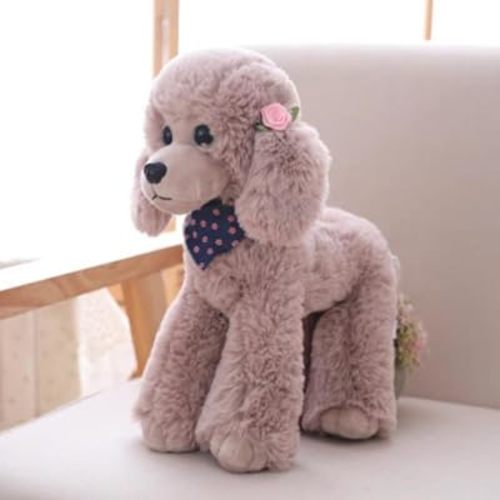 Poodle Plush Toys, Soft and Cute Poodle Plush Toys, Pillows, Cushions, the Best Gift for Your Family and Friends. 1 pc. (Light Grey 12 inches)