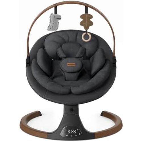 Monamii Baby Swings for Infants, Bluetooth Infant Swing with Music Speaker