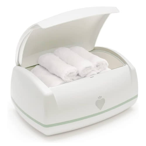 Prince Lionheart Warmies Wipes Warmer Designed for Reusable Cloth Wipes | Soft Glow Nighlight | Includes 1 everFRESH Pillow and 4 Warmies Cloth Wipes