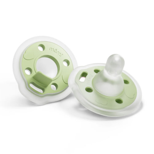babypace® breast-like pacifier 2-set in calm pistachio | mōmi