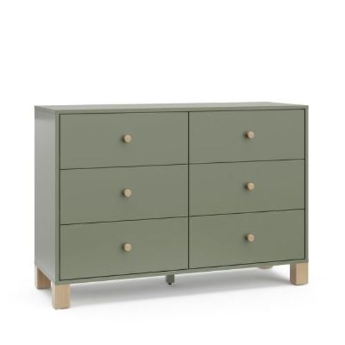 Storkcraft California 6 Drawer Dresser Olive/Driftwood