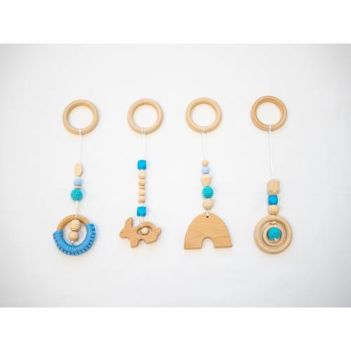 Wooden Baby Gym Toys: Sensory Hanging Mobile