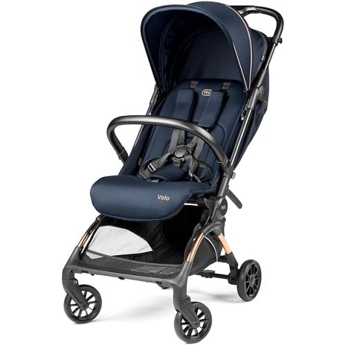 PEG Volo, Ultra Lightweight Carry-On Compliant Travel Stroller, Blue Shine
