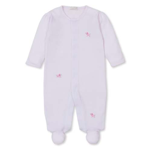 Premier Puppies Embroidered Footie, Pink Stripe