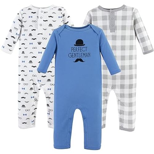 Hudson Baby Cotton Union Suit, 2 Pack Pants