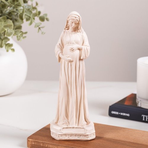Virgin of Sweet Expectation - White or Hand Painted - 8"
