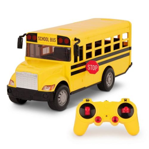 DRIVEN by Battat RC School Bus: Remote Control Vehicle for Fine Motor Skills, Battery-Powered Toy Bus