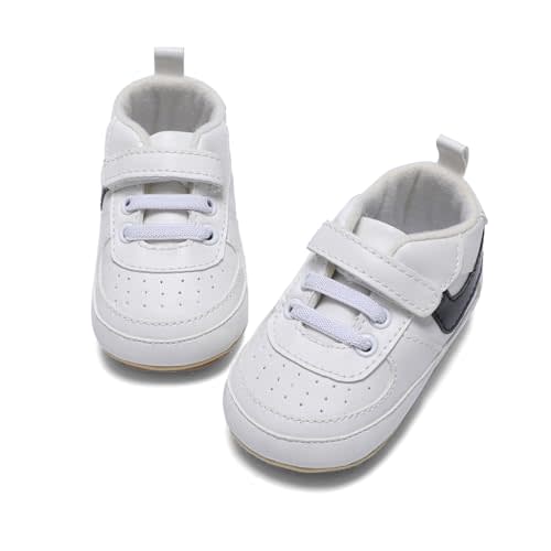 Clowora Unsex Baby Shoes Boys Girls Infant Sneakers Non-Slip Soft Rubber Sole Toddler Crib First Walker Lightweight Shoes