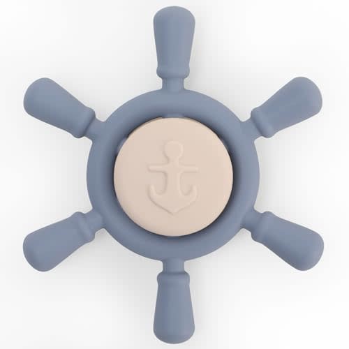 Suction Spinning Toy, Silicone Toddler Sensory Toys for Bath Toys Birthday Gift (Shifting Sand&Tradewinds)