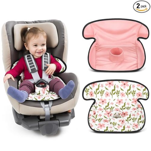 HunnmingRe 2 Pack Floral Car Seat Protector Potty Training | Waterproof Anti Slip, Protects from Leaks and Spills, Fits Car Seat Covers and Strollers, For Toddlers Toilet Training