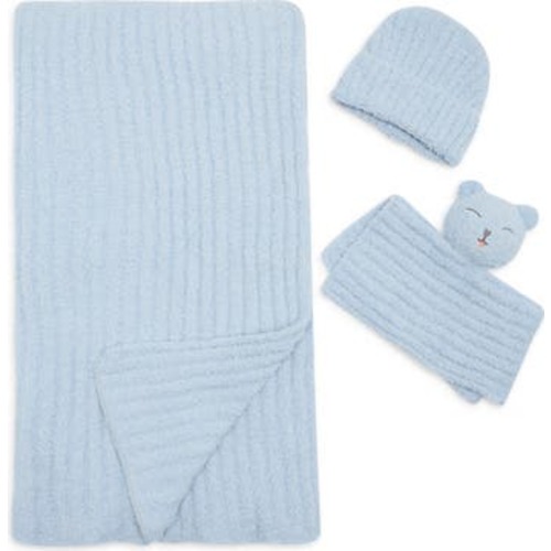 Cozy Chenille Blanket, Hat & Lovey