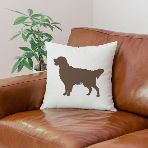 Golden Retriever Pillow Cover with Optional Insert