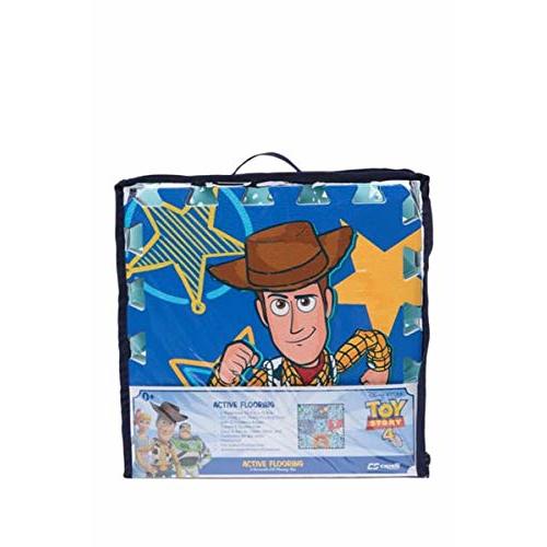 Disney Pixar Toy Story EVA Foam Mat, The Crew Interlocking EVA Foam Flooring Tiles, Blue, 36 x 36 Inches